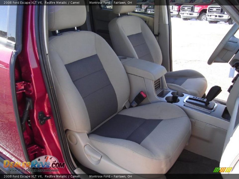 2008 Ford Escape XLT V6 Redfire Metallic / Camel Photo #14