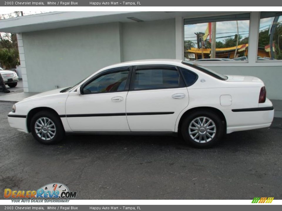 2003 Chevrolet Impala White / Regal Blue Photo #11