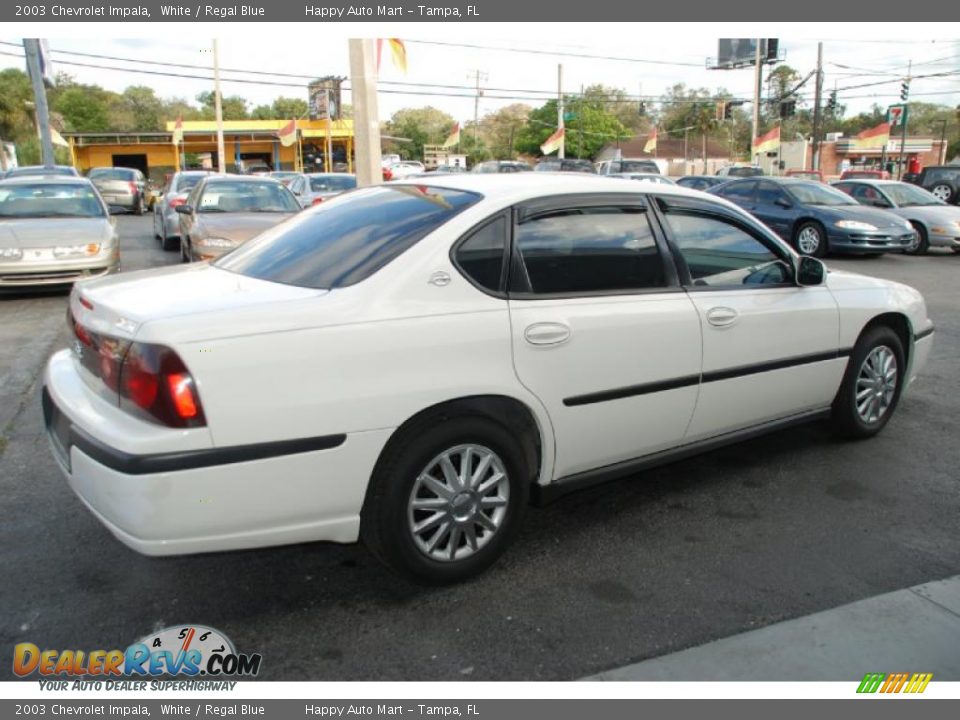 2003 Chevrolet Impala White / Regal Blue Photo #12