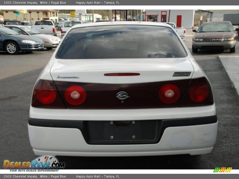 2003 Chevrolet Impala White / Regal Blue Photo #13