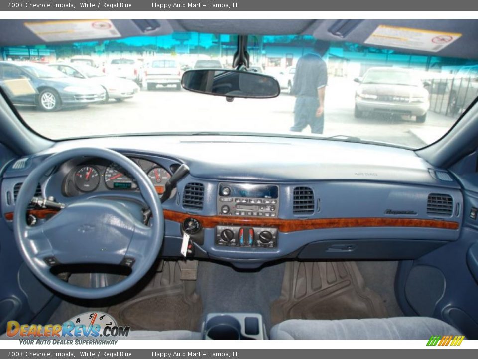 2003 Chevrolet Impala White / Regal Blue Photo #16