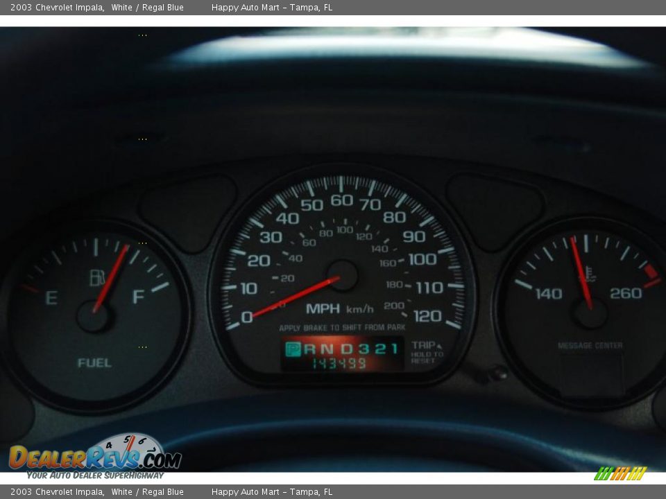 2003 Chevrolet Impala White / Regal Blue Photo #18