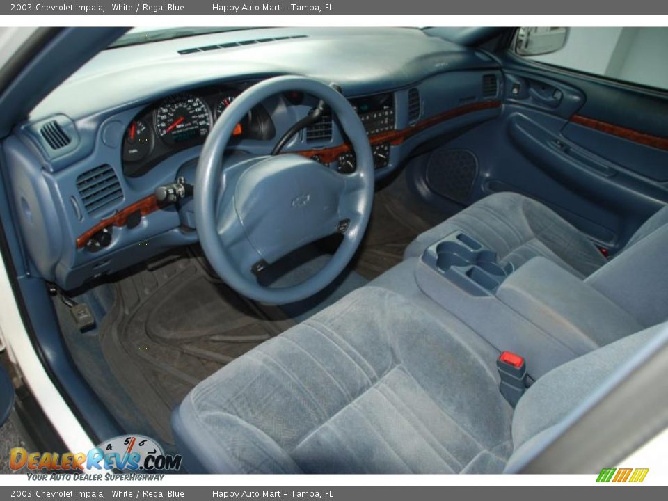 2003 Chevrolet Impala White / Regal Blue Photo #19
