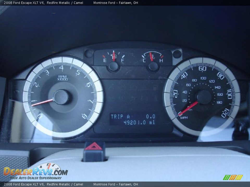 2008 Ford Escape XLT V6 Redfire Metallic / Camel Photo #27