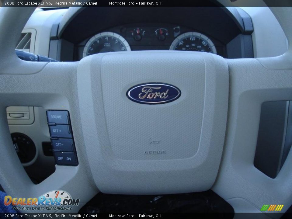 2008 Ford Escape XLT V6 Redfire Metallic / Camel Photo #28