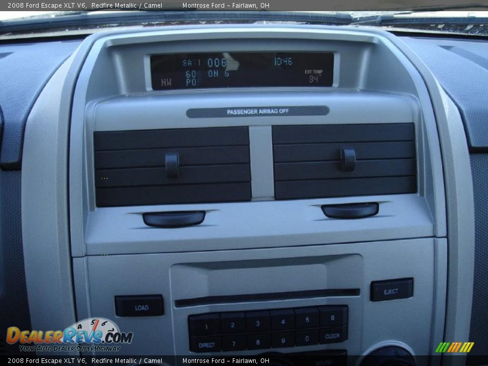 2008 Ford Escape XLT V6 Redfire Metallic / Camel Photo #29