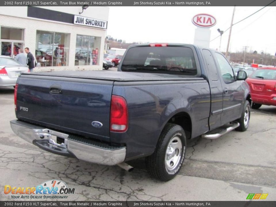 2002 Ford F150 XLT SuperCab True Blue Metallic / Medium Graphite Photo #3
