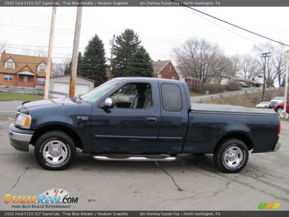 2002 Ford F150 XLT SuperCab True Blue Metallic / Medium Graphite Photo #5