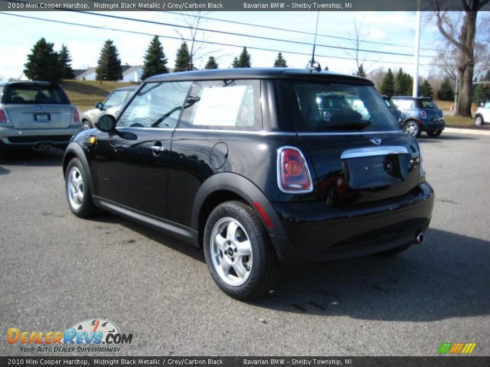 2010 Mini Cooper Hardtop Midnight Black Metallic / Grey/Carbon Black Photo #3