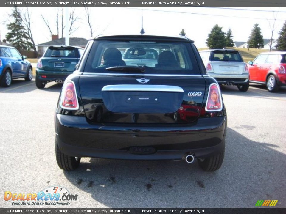 2010 Mini Cooper Hardtop Midnight Black Metallic / Grey/Carbon Black Photo #4