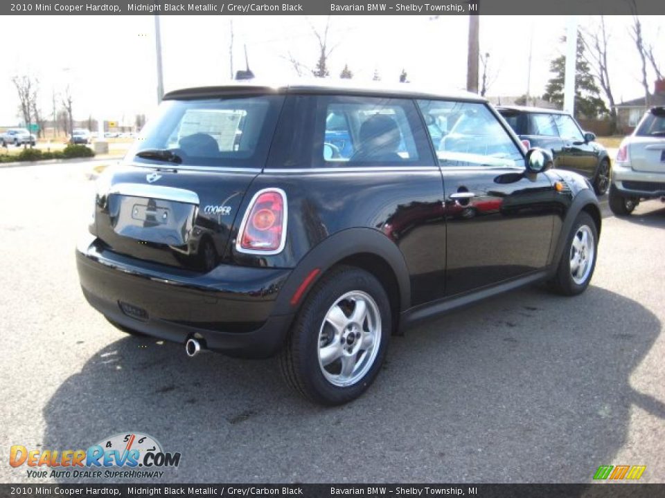 2010 Mini Cooper Hardtop Midnight Black Metallic / Grey/Carbon Black Photo #5