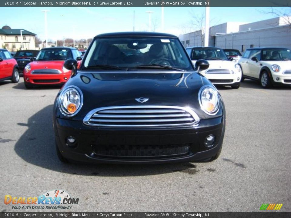 2010 Mini Cooper Hardtop Midnight Black Metallic / Grey/Carbon Black Photo #8