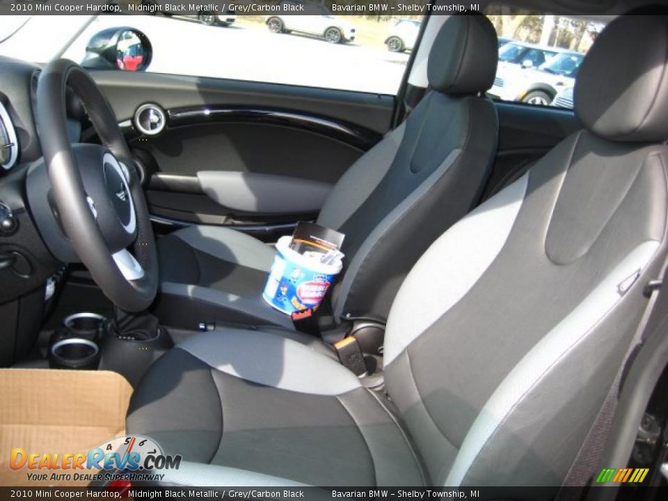 2010 Mini Cooper Hardtop Midnight Black Metallic / Grey/Carbon Black Photo #10