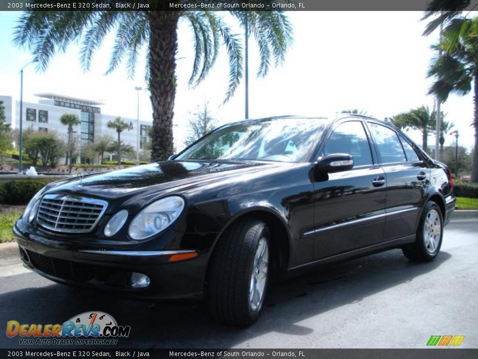 2003 Mercedes-Benz E 320 Sedan Black / Java Photo #2