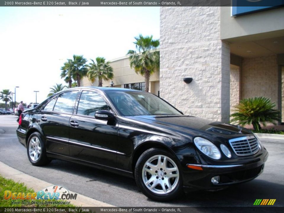 2003 Mercedes-Benz E 320 Sedan Black / Java Photo #4