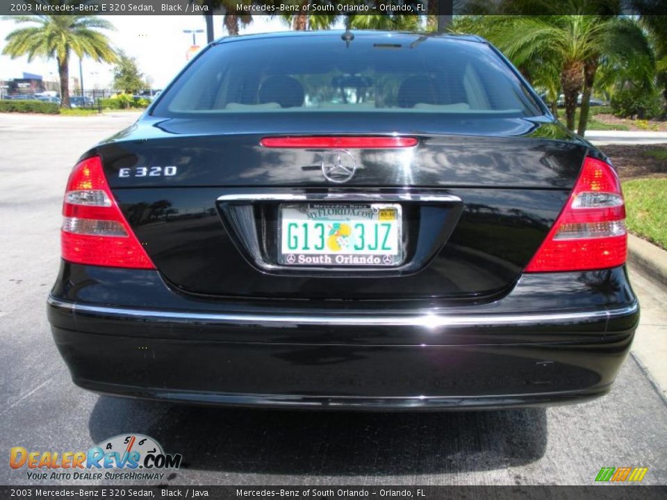 2003 Mercedes-Benz E 320 Sedan Black / Java Photo #7