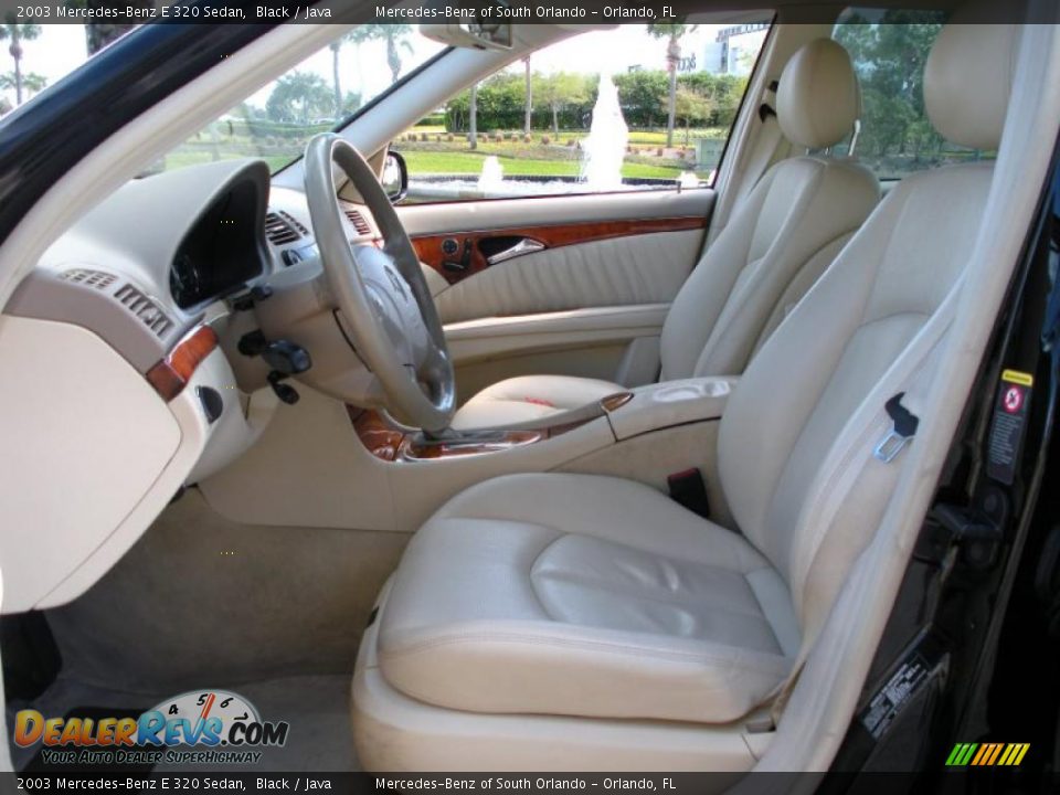 2003 Mercedes-Benz E 320 Sedan Black / Java Photo #11