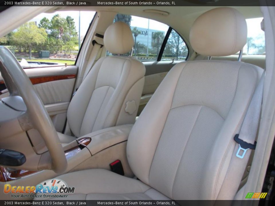 2003 Mercedes-Benz E 320 Sedan Black / Java Photo #12