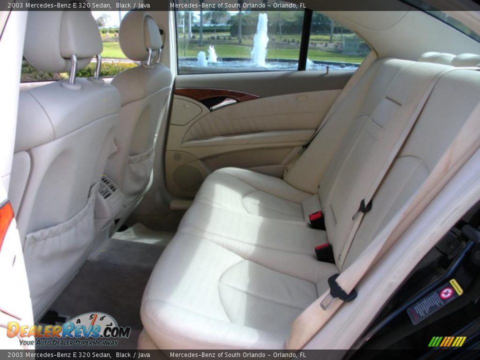 2003 Mercedes-Benz E 320 Sedan Black / Java Photo #13
