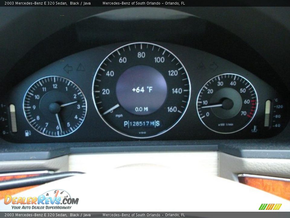 2003 Mercedes-Benz E 320 Sedan Black / Java Photo #20