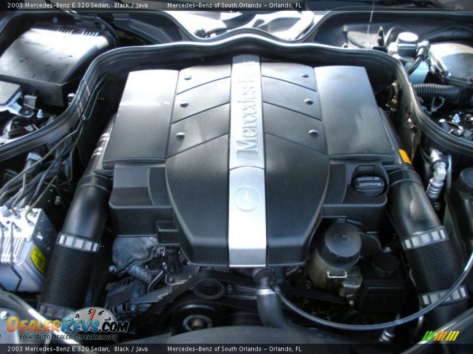 2003 Mercedes-Benz E 320 Sedan Black / Java Photo #24