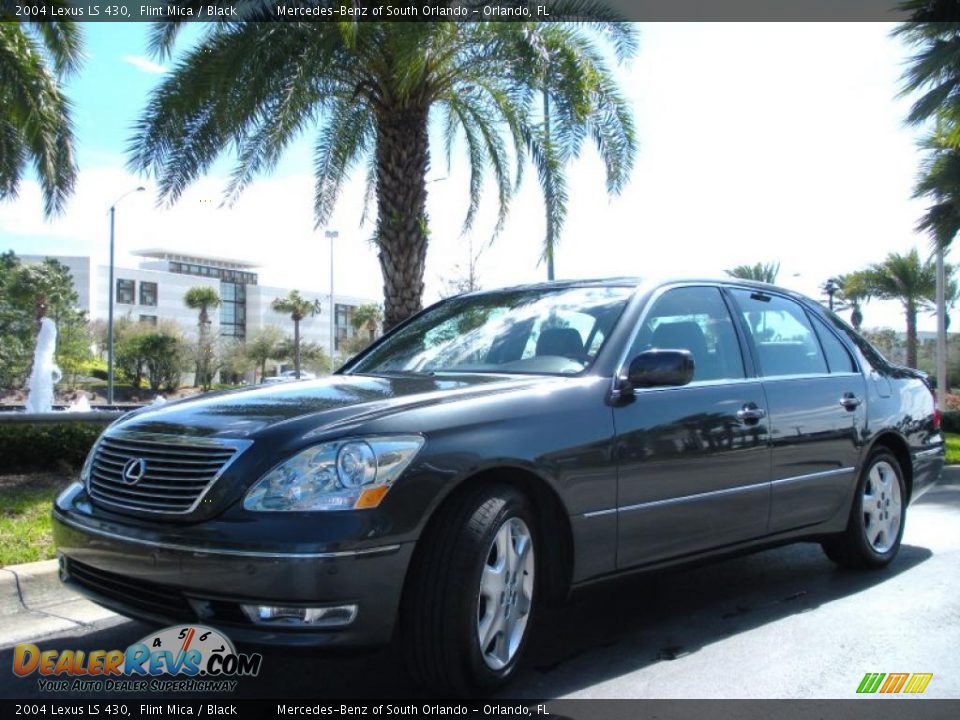 2004 Lexus LS 430 Flint Mica / Black Photo #2