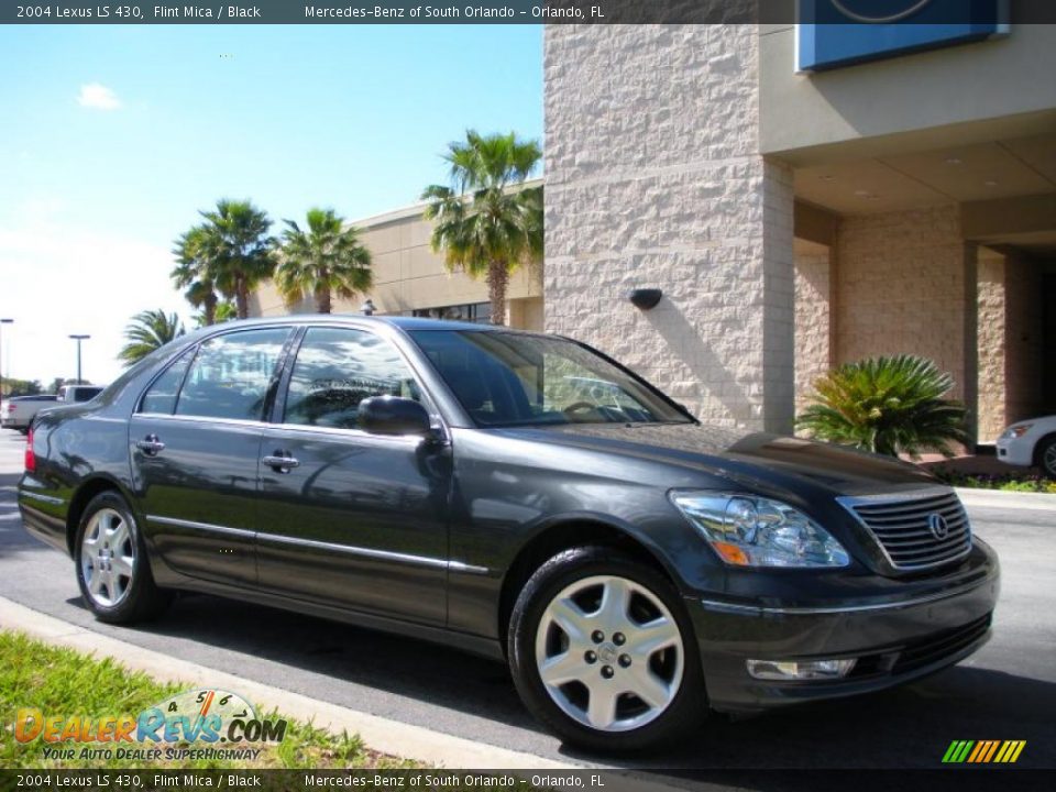 2004 Lexus LS 430 Flint Mica / Black Photo #3