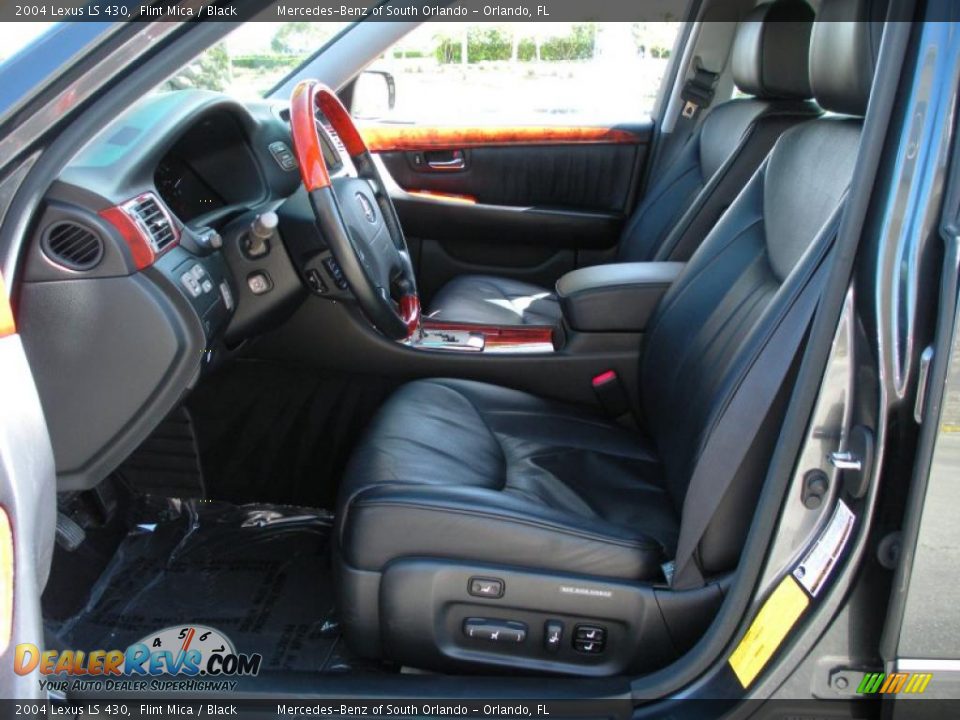 2004 Lexus LS 430 Flint Mica / Black Photo #10