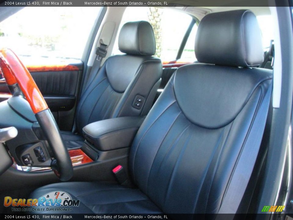 2004 Lexus LS 430 Flint Mica / Black Photo #11