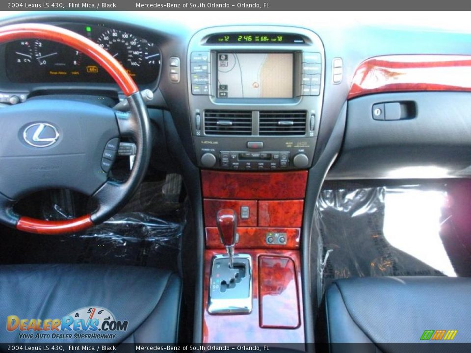 2004 Lexus LS 430 Flint Mica / Black Photo #16