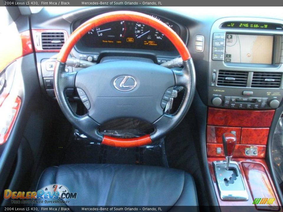 2004 Lexus LS 430 Flint Mica / Black Photo #17