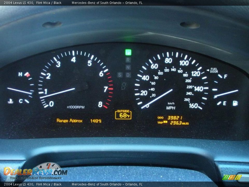 2004 Lexus LS 430 Flint Mica / Black Photo #19