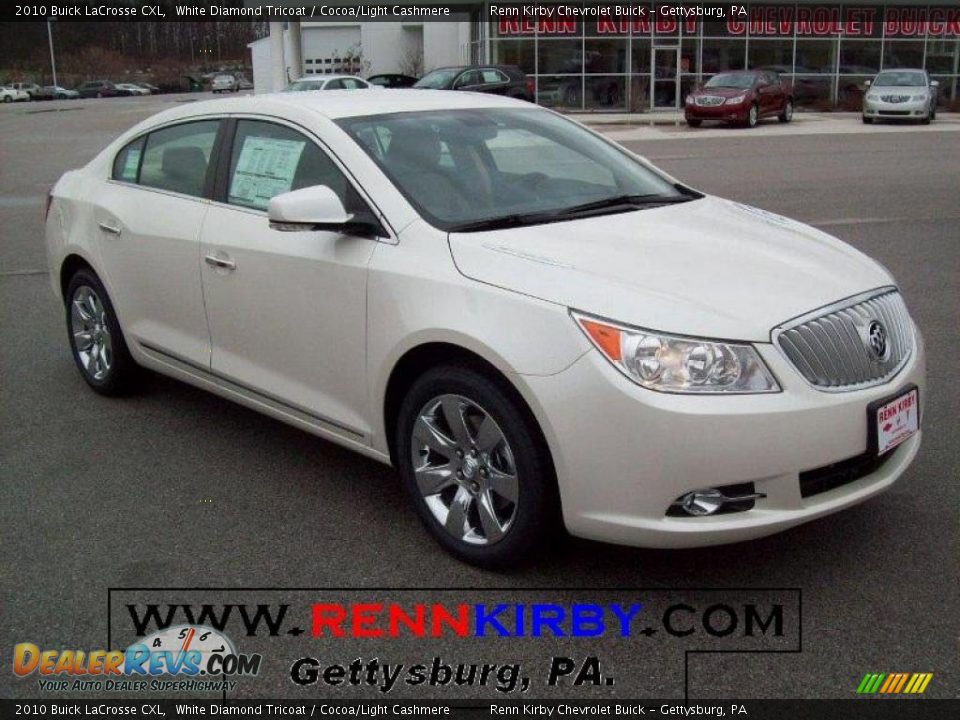 2010 Buick LaCrosse CXL White Diamond Tricoat / Cocoa/Light Cashmere Photo #1