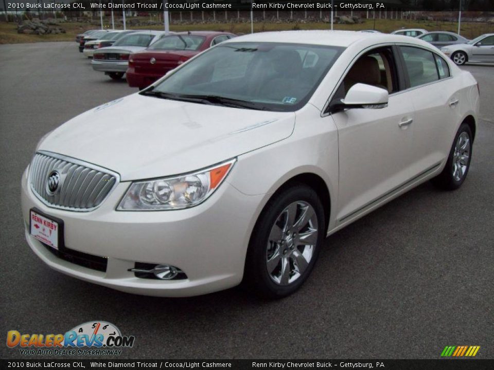 2010 Buick LaCrosse CXL White Diamond Tricoat / Cocoa/Light Cashmere Photo #2