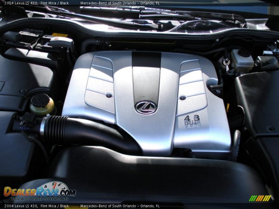 2004 Lexus LS 430 Flint Mica / Black Photo #24