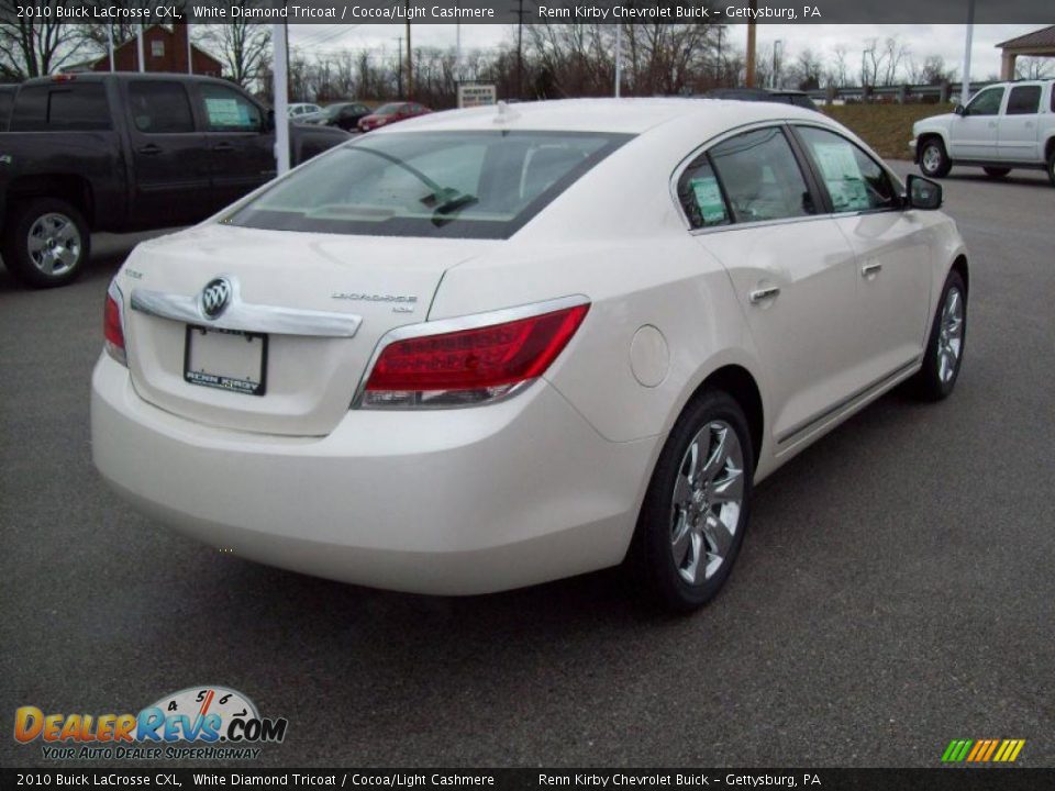 2010 Buick LaCrosse CXL White Diamond Tricoat / Cocoa/Light Cashmere Photo #3