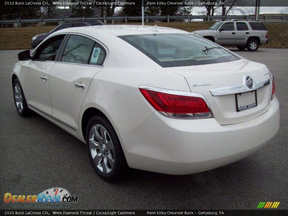 2010 Buick LaCrosse CXL White Diamond Tricoat / Cocoa/Light Cashmere Photo #4