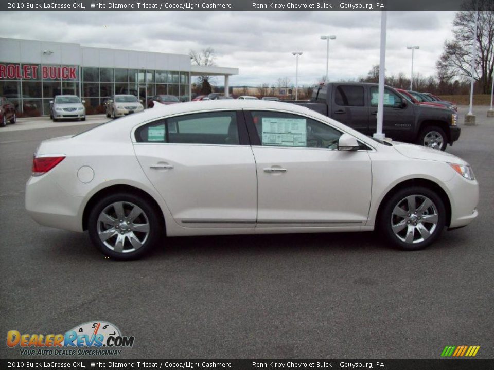2010 Buick LaCrosse CXL White Diamond Tricoat / Cocoa/Light Cashmere Photo #5