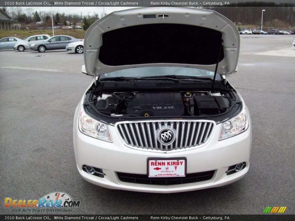 2010 Buick LaCrosse CXL White Diamond Tricoat / Cocoa/Light Cashmere Photo #11