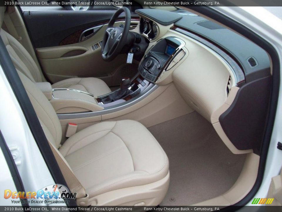 2010 Buick LaCrosse CXL White Diamond Tricoat / Cocoa/Light Cashmere Photo #13