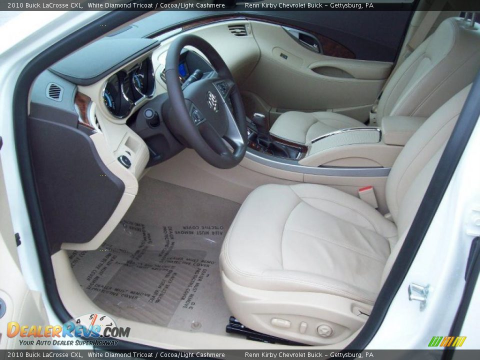 2010 Buick LaCrosse CXL White Diamond Tricoat / Cocoa/Light Cashmere Photo #14