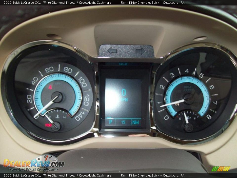 2010 Buick LaCrosse CXL White Diamond Tricoat / Cocoa/Light Cashmere Photo #18
