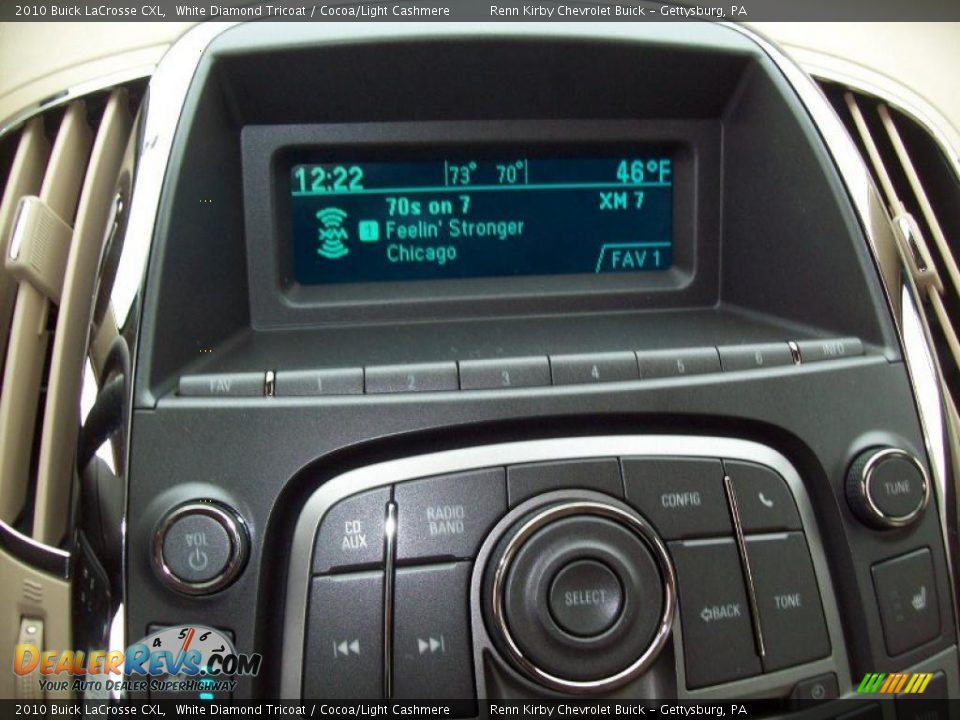 2010 Buick LaCrosse CXL White Diamond Tricoat / Cocoa/Light Cashmere Photo #19
