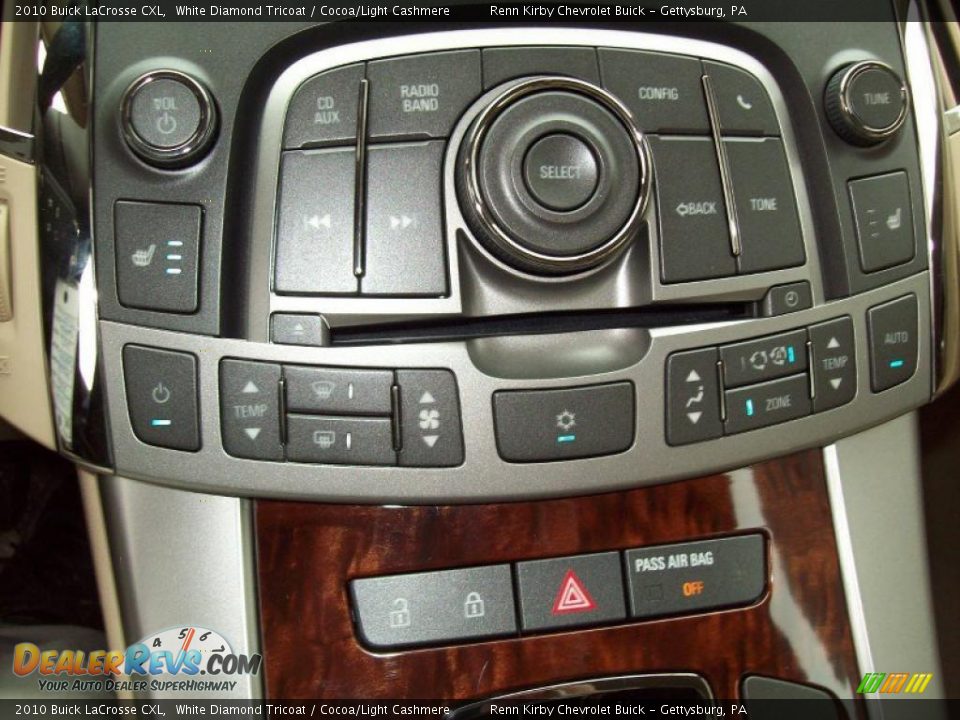 2010 Buick LaCrosse CXL White Diamond Tricoat / Cocoa/Light Cashmere Photo #20
