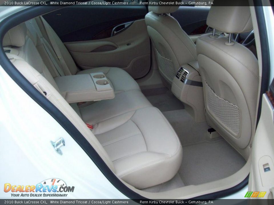 2010 Buick LaCrosse CXL White Diamond Tricoat / Cocoa/Light Cashmere Photo #24