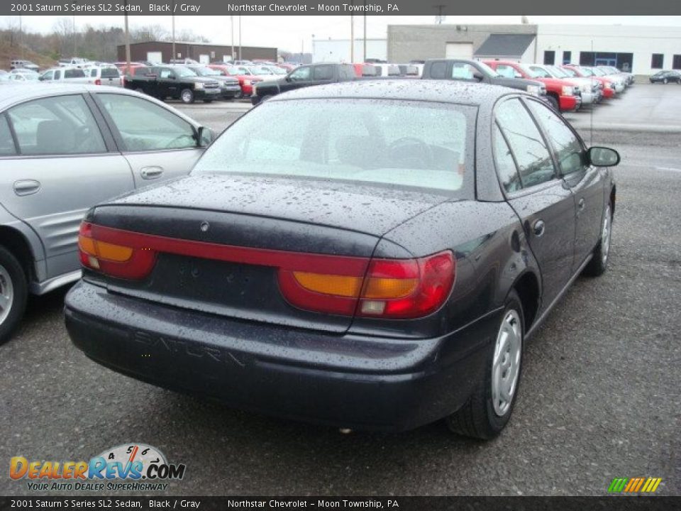 2001 Saturn S Series SL2 Sedan Black / Gray Photo #2