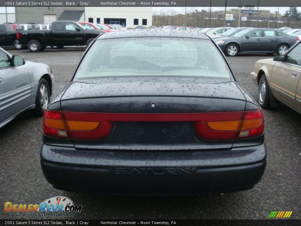 2001 Saturn S Series SL2 Sedan Black / Gray Photo #3