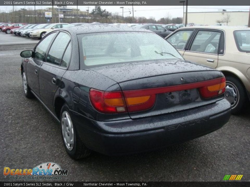 2001 Saturn S Series SL2 Sedan Black / Gray Photo #4