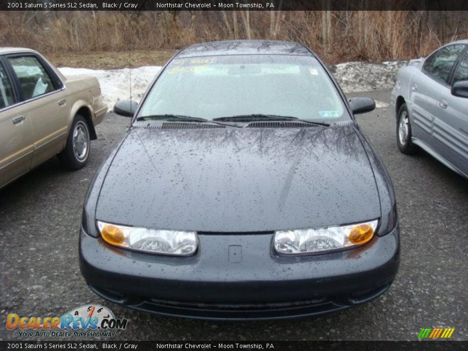2001 Saturn S Series SL2 Sedan Black / Gray Photo #6
