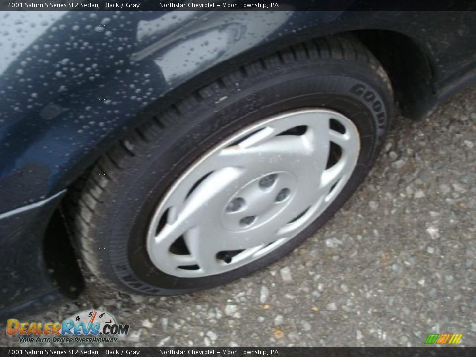 2001 Saturn S Series SL2 Sedan Black / Gray Photo #7